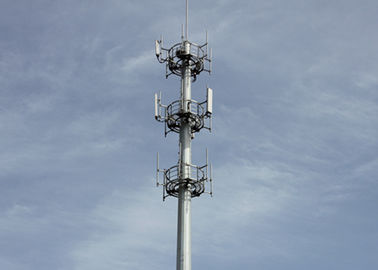 Q235B staal Monopole Telecommunicatietoren, de Celtelefoon van de Antennemicrogolf het Uitzenden Toren