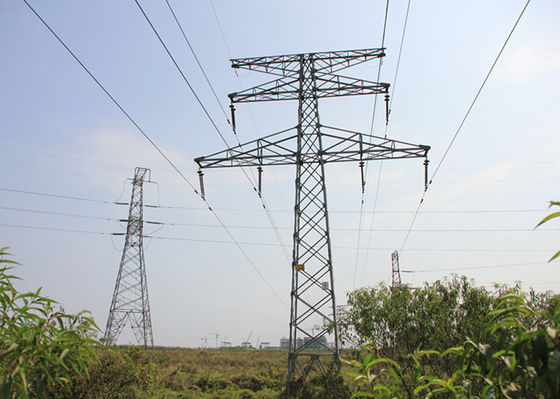 SGS 4 Legs Q235B 500KV Electrical Transmission Tower