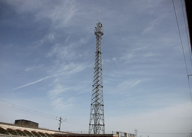 60m Self Supporting Lattice Steel Towers Three Legged For Telecommunication