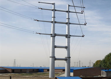Transmission Power Line Tower, Electric Transmission Line Steel Tubular Tower Utility Poles